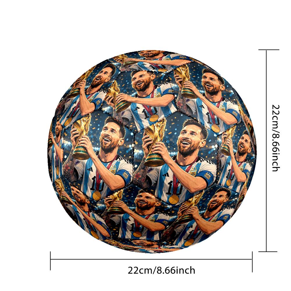 Messi 10 Number World Cup Champion Size 5 Soccer Ball Machinestitched Indooroutdoor Universal Football Ideal For Soccer Enthusiasts