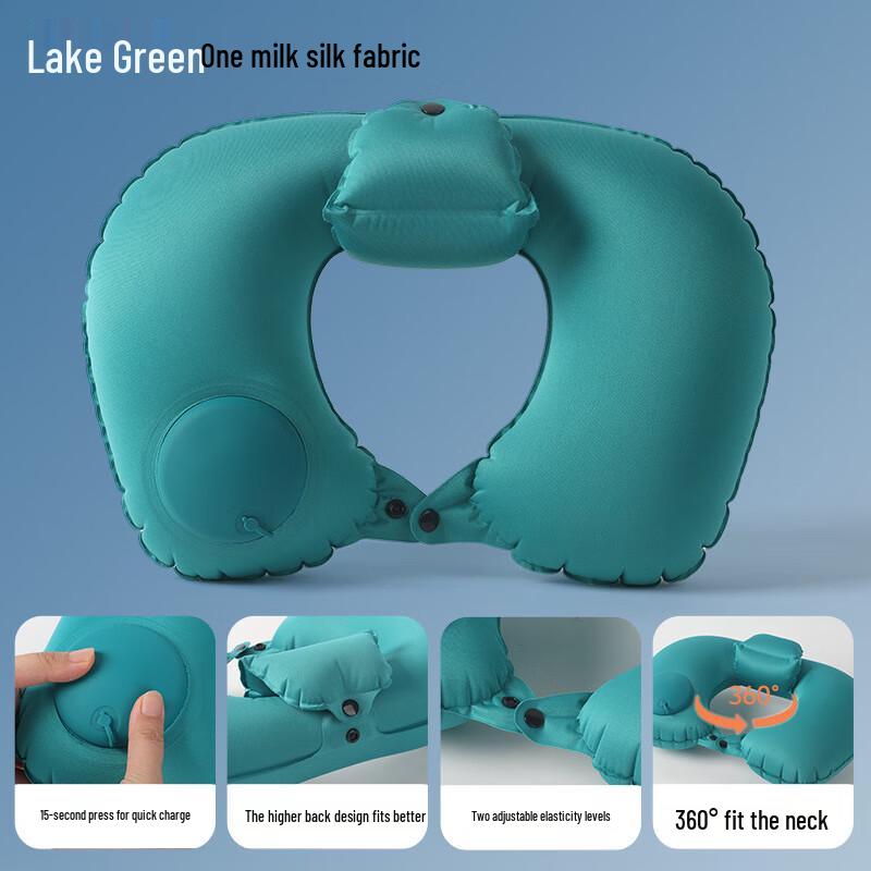 Milin Portable Inflatable U-shaped Travel Neck Pillow