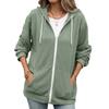 Giacca Casual da Donna con Cappuccio, Maniche Lunghe, Vestibilità Larga e Tasche