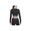 Nike Lettered Short Sleeve Casual T-Shirt Women tops Black FV5485-010