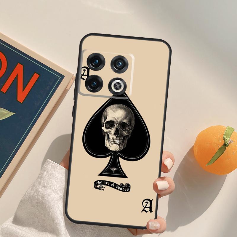 Ace of Spades Poker Case For OnePlus 12R 13R 13T 10R 15 13 12 11 10T 8T Nord CE 4 3 2 Lite N20 N30 Nord 5 Cover