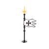 Medieval Army Empire Flag and Flagpole Set - Knight Building Blocks with Cloak and Weapon Bricks