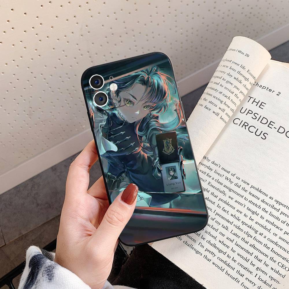 Liang Yue Anime Reverse 1999 Phone Case For IPhone 17 Air 16 15 14 13 Pro Max 11 12 Black Silicone Cover