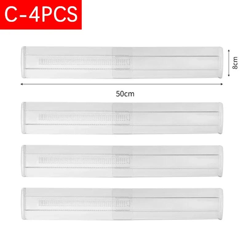 4pcs Drawer Dividers Adjustable Kitchen Expansion Contraction Chest of Drawers Organizer Storage Cabinet Organizer Storage Box