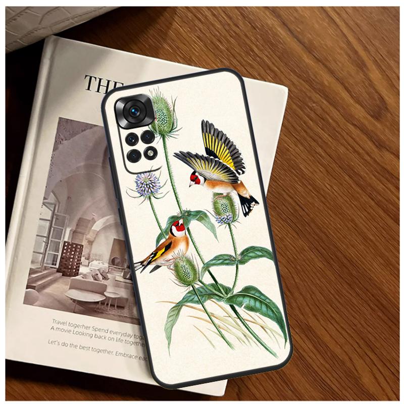 

European Goldfinch Case For Xiaomi Redmi Note 12 Pro 8 9 10 11 Pro 9S 10S 11S 12S 9A 9C 9T 10A 10C 12C Cover Redmi 9