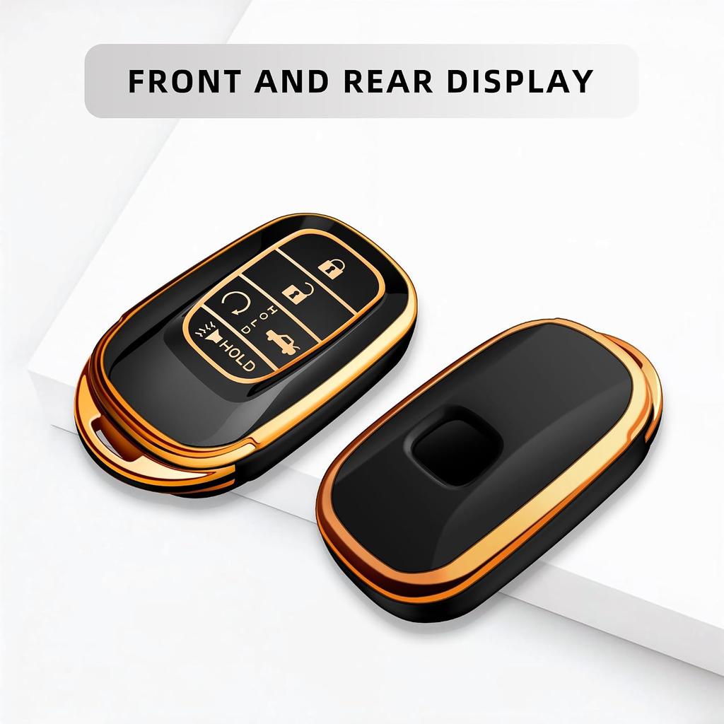 JOYEAR for Honda Key Fob Cover with Keychain Compatible with 2022-2025 Accord Civic HR-V CR-V Pilot Sport 2026 Passport SI EX EX-L Touring Car