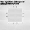 Drywall Fasteners Clip 10Pcs Repair Clips with 20 Screws, Fastener Fits 1/2" Tools 5/8" Panels, Stainless Steel for DIY Damaged Walls Repairing