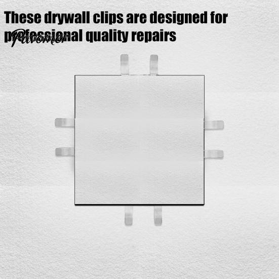 Drywall Fasteners Clip 10Pcs Repair Clips with 20 Screws, Fastener Fits 1/2" Tools 5/8" Panels, Stainless Steel for DIY Damaged Walls Repairing