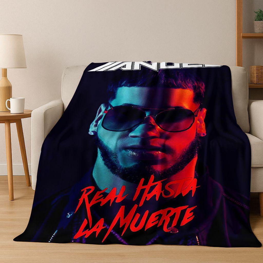26 Style Anuel AA Hip Hop Rapper Singer Flannel Blanket,Warm and Cozy Soft Throw Blanket for Home Bedroom Bed Sofa Cover Kid