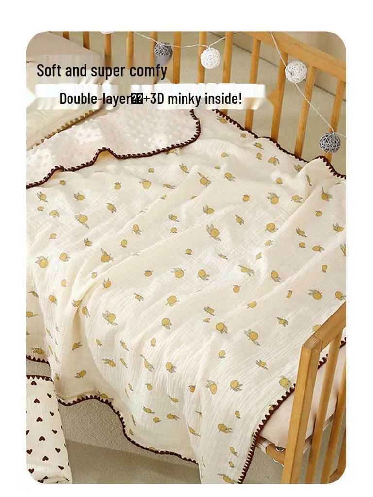 Newborn Four Seasons Cotton Gauze Blanket: Baby Towel, Air Conditioning Quilt, Nap Cover