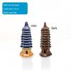 Hexagonal Pagoda Ceramic Ornament for Fish Tanks and Bonsai Sand Tables