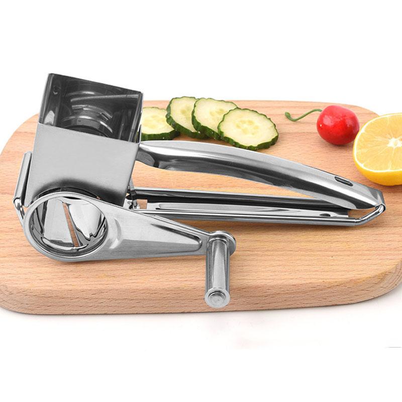 304 Stainless Steel Cheese Grater with 3 cutters Household Kitchen Hand Rotation Creative for cheese nut baking tools
