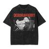 Debbie Harry Auf der Bühne T-Shirts Hip Hop Gewaschen Kurzarm Oversize T-Shirts Vintage für Unisex Damen Streetwear Bedrucktes T-Shirt