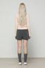 CURRENT Square Neckline Slit Long Sleeve [Light Pink]