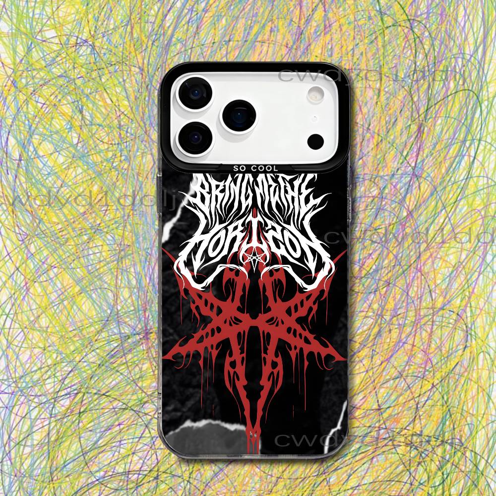 

B-Bring Me The Horizon BMTH For iPhone 17,16,15,14,13,12,X,8,Pro,Max,Plus,SE4,Air,Mini Black IMD Matte Case iPhone13PRO