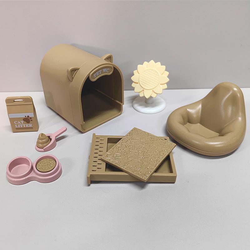 1 Set Micro Landscape Dollhouse Model Cat Trees Scratcher Deccoration Accessories Toy Mini Cat Ornament