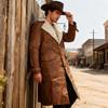European Men's Retro Brown Suede Long Coat - Autumn/Winter Warm Jacket