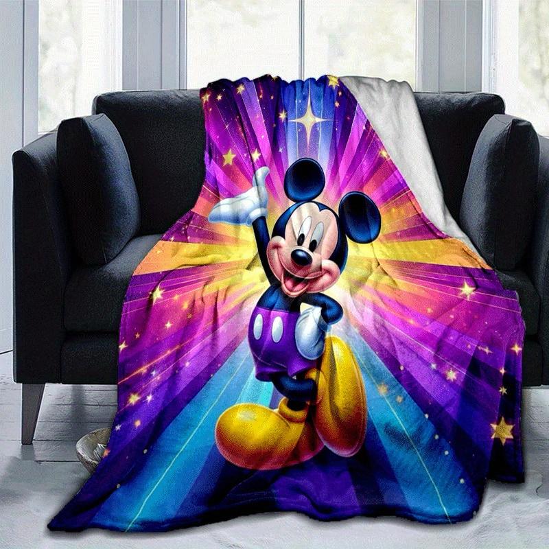 

1 плед с принтом Микки Мауса - мягкий, всесезонный плед для гостиной, спальни, персонализированный подарок с очаровательным мультяшным рисунком. 80cmx120cm(31inx47in)