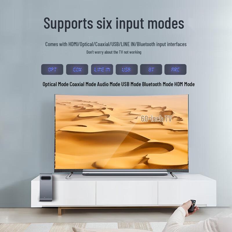 SANSUI DV-93B Home KTV Soundbar System with Subwoofer & Mic