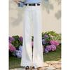 Women's High-Waist White Straight-Leg Jeans