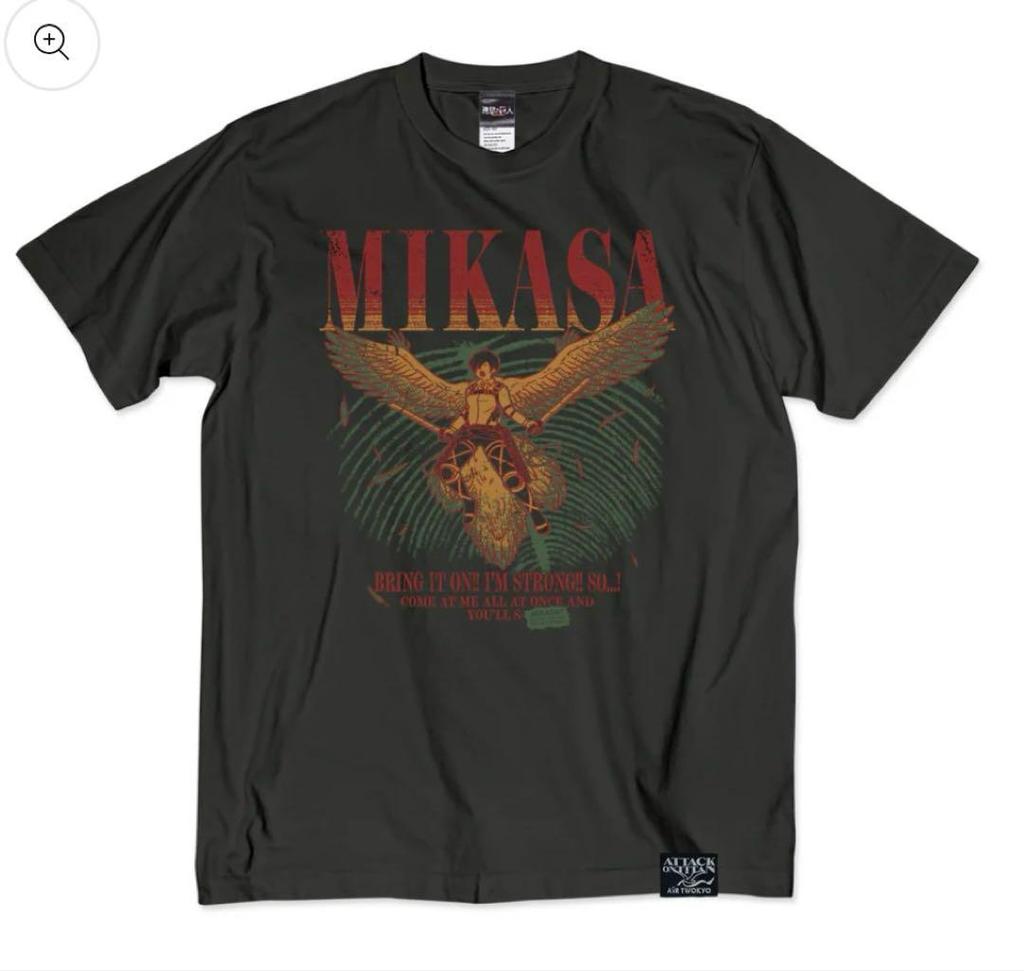 [USED] Attack on Titan Mikasa Ackerman Illustration T-Shirt 1 (Come on!! I'm strong!!)