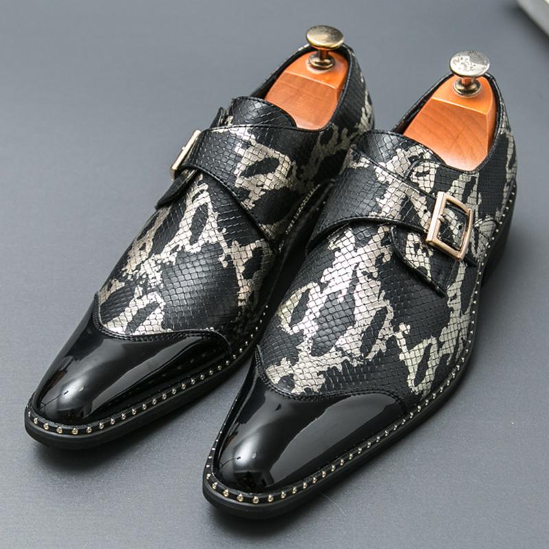 Fashion Luxury Designer Gentleman Business Mixed Leather Casual Shoes Men's Monk Strap Loafers Formal Wedding Dress Homecoming Footwear