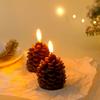1/2/3Pcs Flameless Pinecone Candles Realistic LED Candles Battery Operated Christmas Pinecones LED Candles for Home Xmas Decor