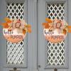 Farmhouses Welcome Wood Sign Delicate Fall Themed Wood Welcome Sign with Bowknot and Berries for Decoration