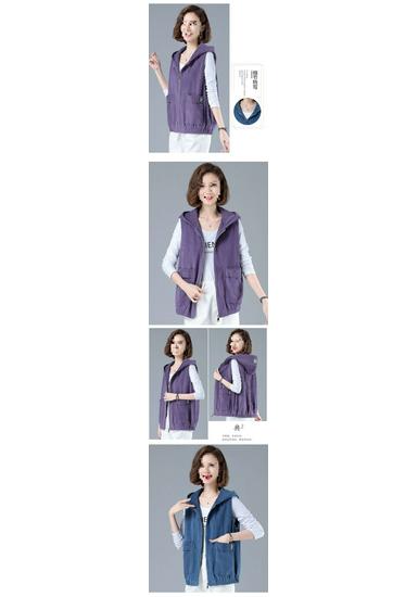 Women's Plus Size Stylish Corduroy Vest - 2026 Spring/Autumn Middle-Aged Mother Slimming Outerwear
