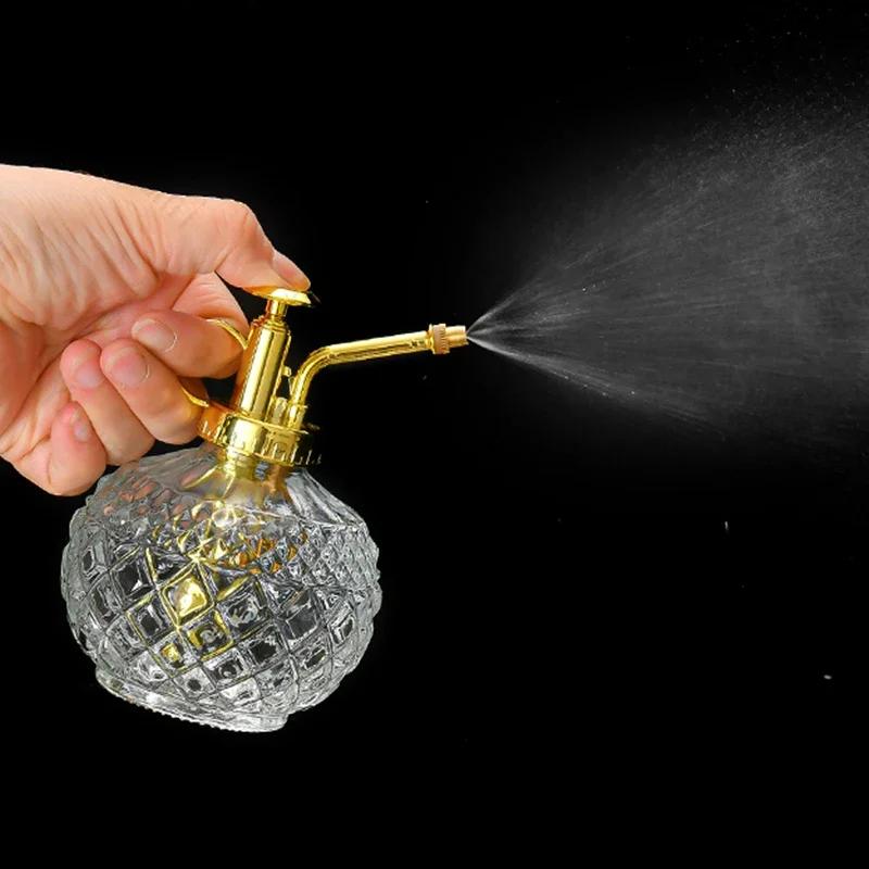 Sticla de pulverizare din sticlă cu relief nordic Pulverizator de ceață pentru casă vintage Pulverizator de grădină tip pneumatic Accesorii pentru baie Sticle de igienizare
