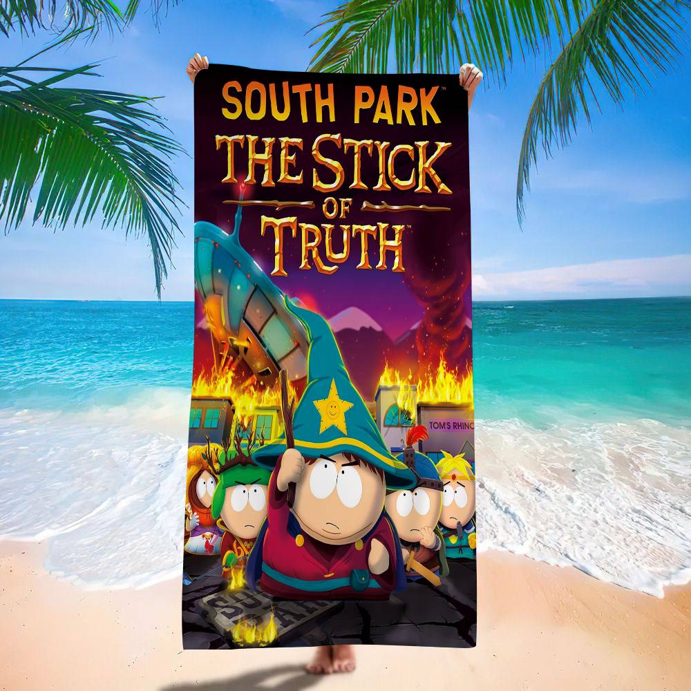 South Cartoon Parkes Classic Movie Bath Towel Microfiber Soft Water Absorbing Breathable For Girl Kids Decorative Beach Towel