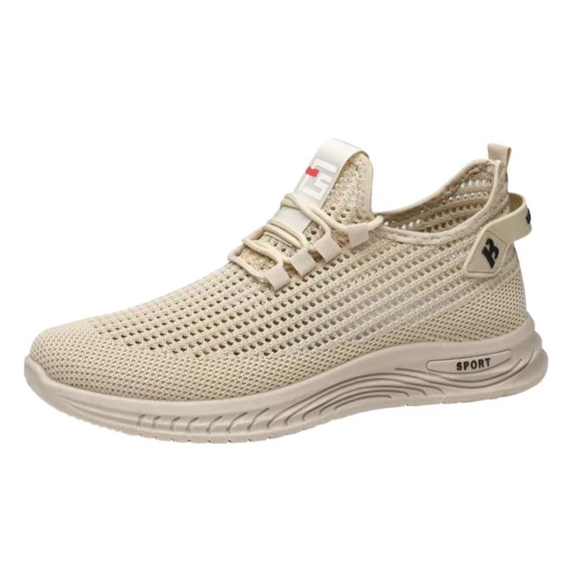 

Мужская обувь, весенне-летние дышащие нескользящие кроссовки, повседневная обувь для бега, легкая сетчатая обувь 39 бежевый