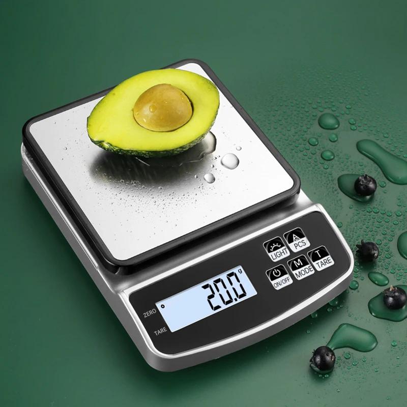 Waterproof High-Precision Kitchen Electronic Scale Digital Precision Balance Food Scale Household Coffee Baking (NO Battery)
