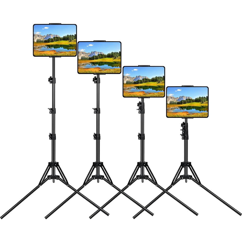 tablet tripod stand for online and even lying Features a sturdy a reinforced and a stable bed Compatible with iPad Android Fire and iPhone and