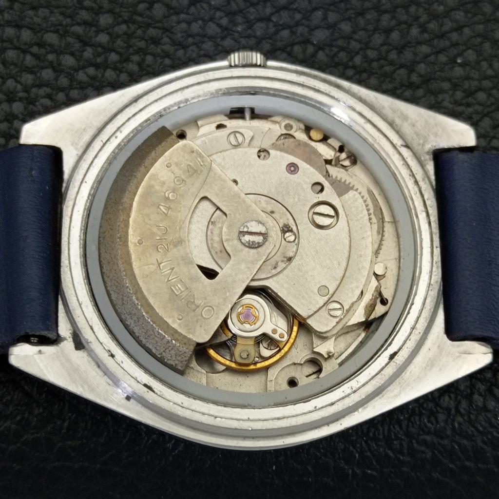 VINTAGE ORIENT AUTOMATIC 46941 JAPAN MENS BLUE COLOR DIAL WATCH A701821-5 R207-a701821