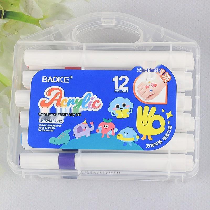 Acrylic Triangular Marker Pen for Kids  Art - Waterproof & Opaque