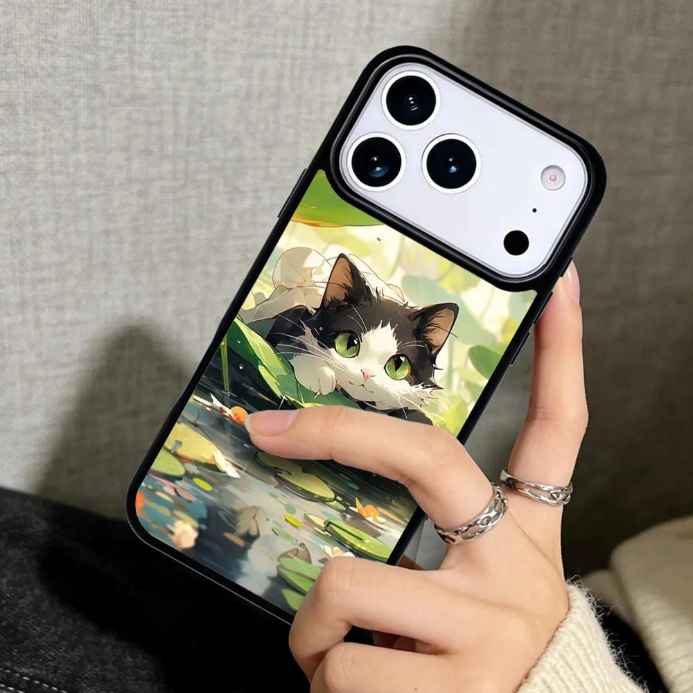 Capa Case for iPhone 17 Air 16 Pro Max 15 Plus 11 13 Mini 14 12 Back Phone Cover Cool Animal Cat