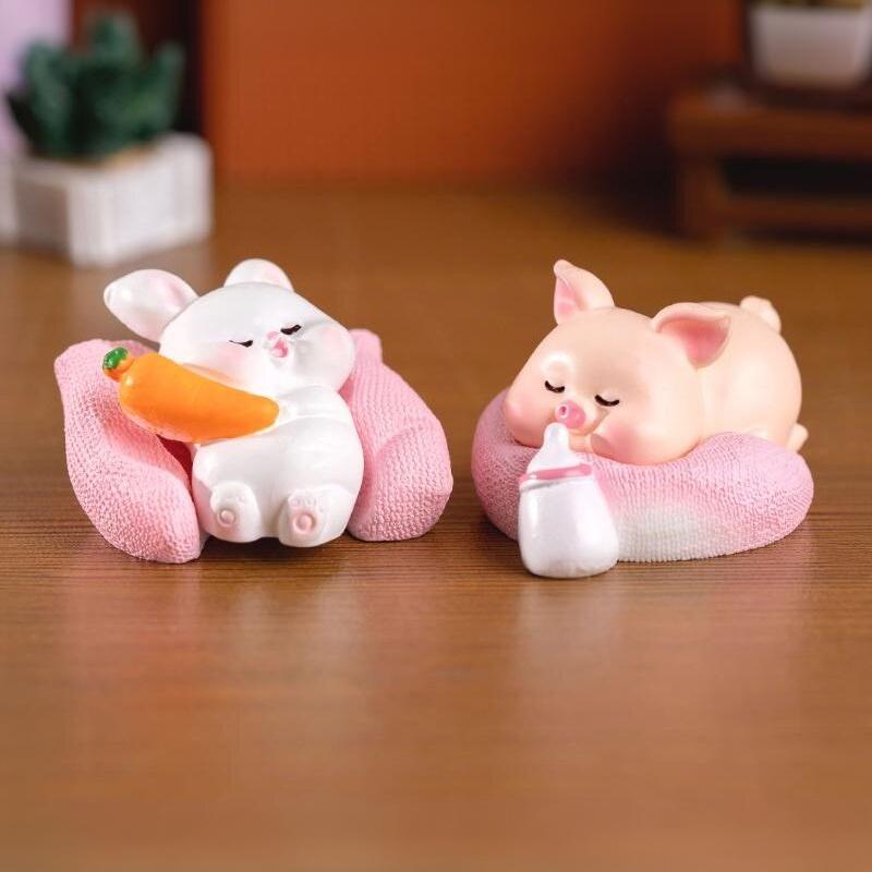 1Pcs Animal Miniature Resin Decorations Creative Tiny Sculptures For Car Garden Lawn Outdoor Landscape Micro Ornament