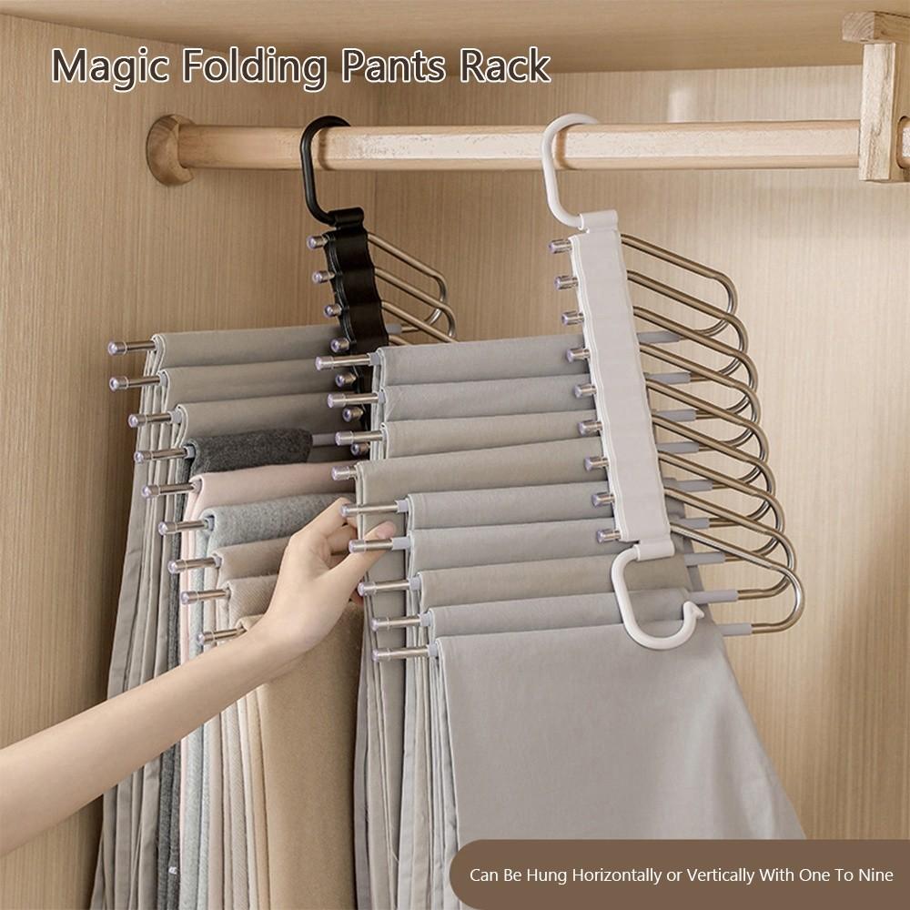 Multi-Function Magic Pants Hanger Space-Saving Trouser Hanger Durable Pants Storage Hook
