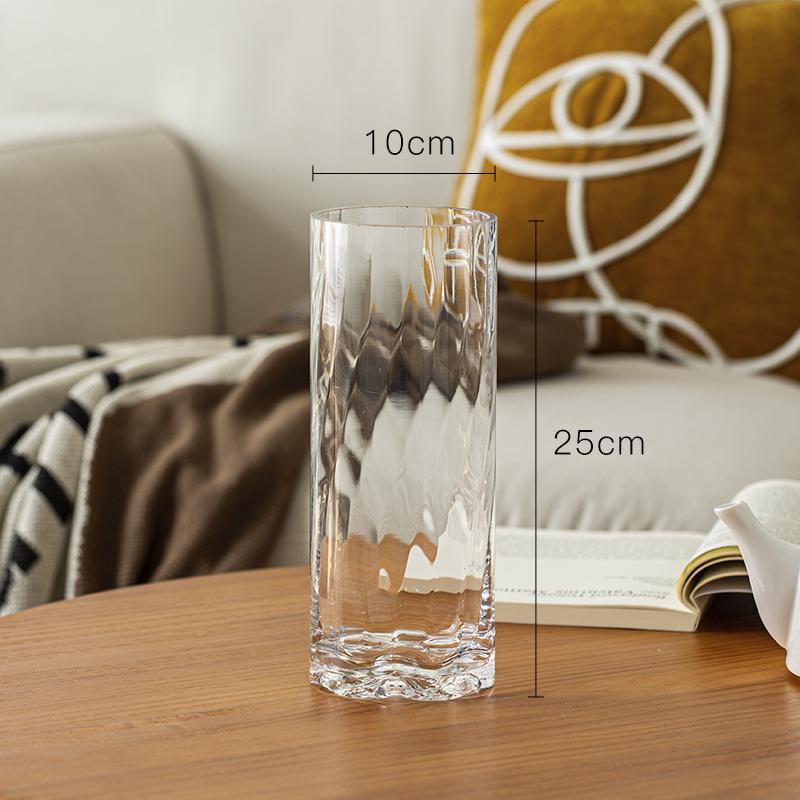 Elegant Small Glass Vase for Fresh Flowers - Perfect for Living Room or Dining Table Decor