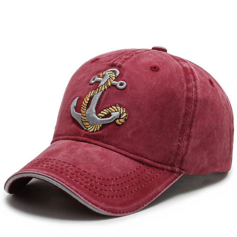 New Cool Hat Men's Spring Summer Trend Embroidered Cowboy Cotton Washed Baseball Duck Tongue Hat Outdoor Travel Sun Hat