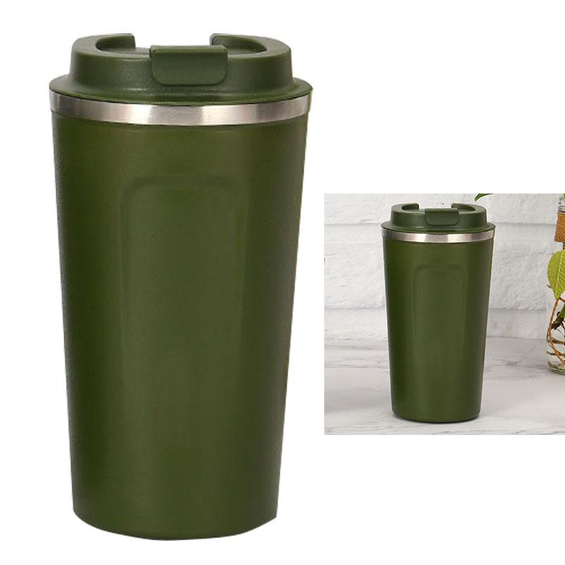 Coffee Travel Mug Food Grade 304 Stainless Steel Double Walled Insulated Cup for Hot and Cold Drinks 510ml Green