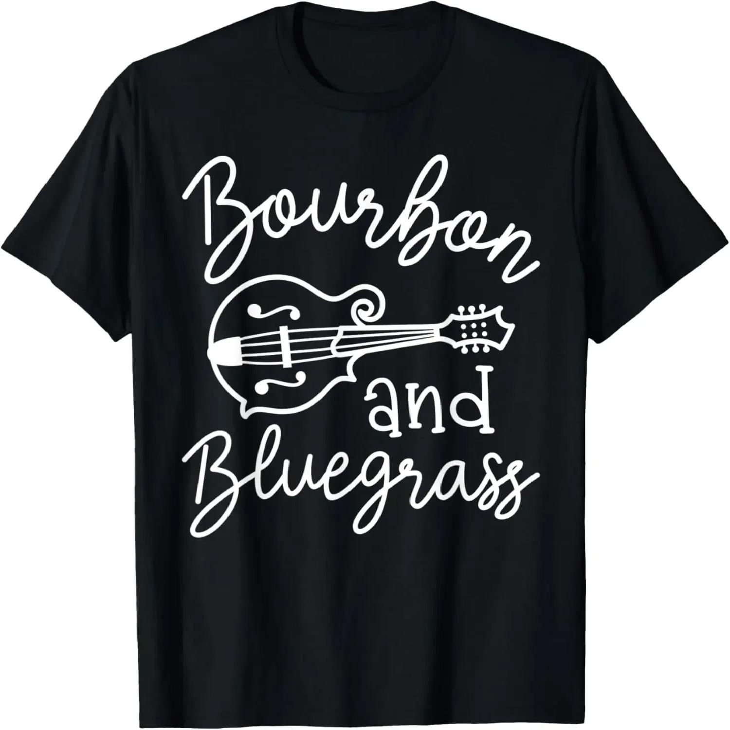 Bourbon and Bluegrass Mandolin Southern Cute Funny T-Shirt,Quality short sleeves XXXXXL разноцветный