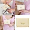 Women Wallet Simple Trifold Wallets PU Leather Purse Slim Short Wallet Small Trifold Cash Card Holder Bag Compact Wallet  Yellow