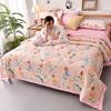 KDJEIKZ  Double-sided Simple Summer Quilt Children Adult Microfiber Air Conditioning Quilt Core Picnic Travel Cover Blanket