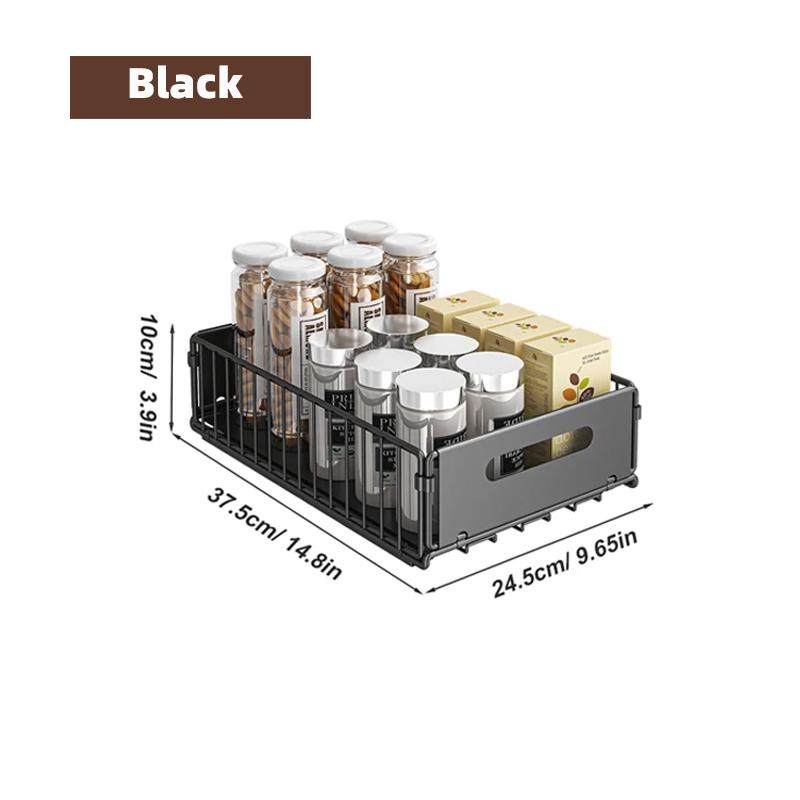1 шт. Складной ящик с выдвижной корзиной Кухонная полка для хранения Выдвижной шкаф Лоток для хранения Кухонный органайзер для расходных материалов, бутылок