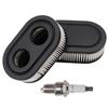 Lot 2 Air Filters + 1 Spark Plug for Briggs & Stratton 798452 593260 - Series 550E (L110×68×H35 Mm)