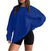 Women's Casual Fashion Loose Sports Round Neck Pullover Long Sleeve Sweatshirt