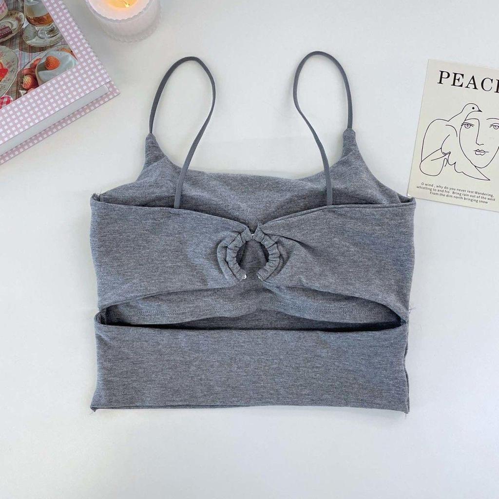 Summer Spicy Backless Camisole with Chest Pads: Bodycon Bandeau Top for Layering or Outerwear