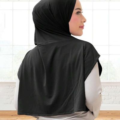 Hooded Fake Collar Muslim Sport Hooded Hijab Women Jersey Head Scarf Turban Instant Wrap Overhead Crop Tops False Collar